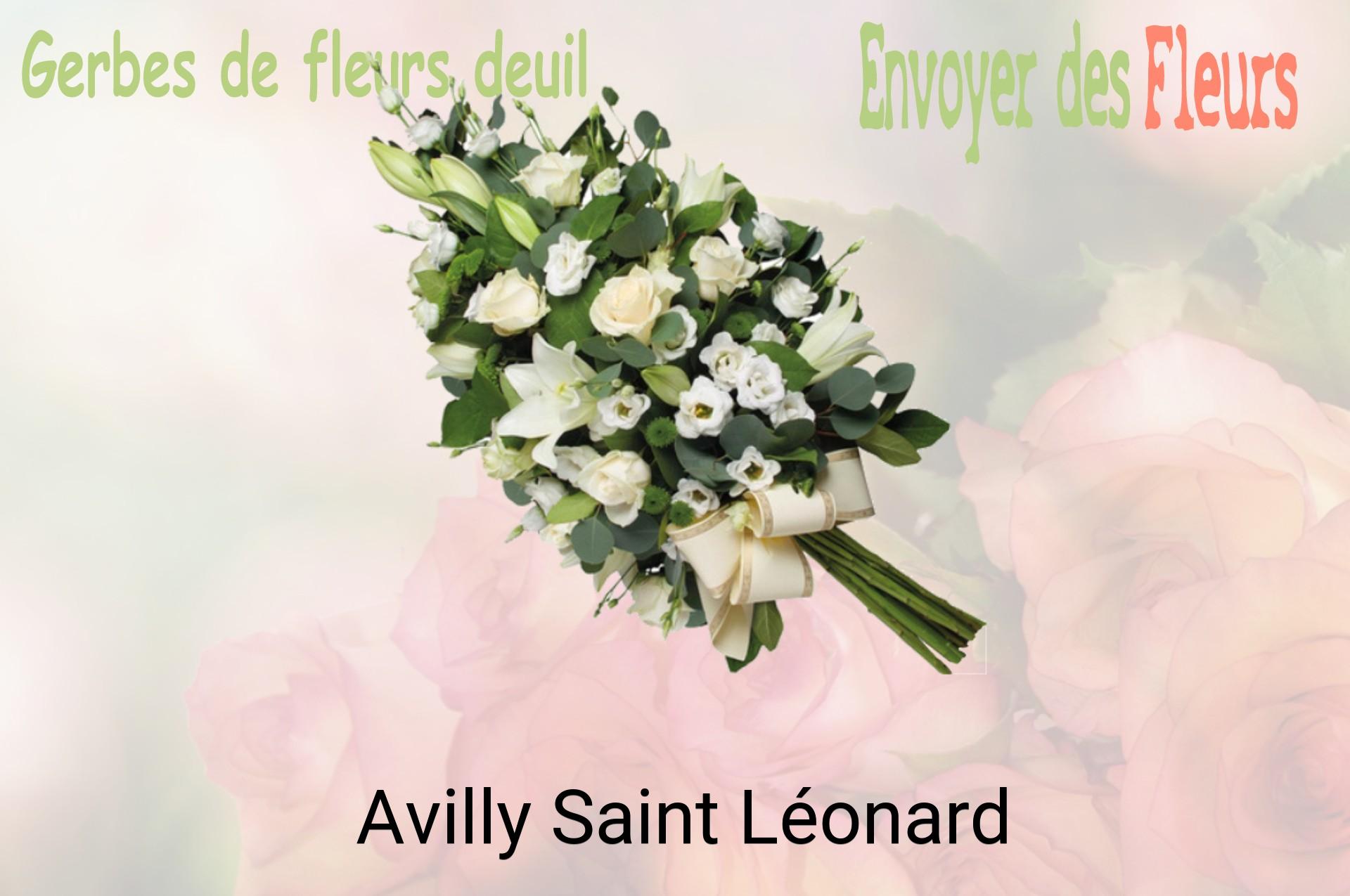 Gerbe de fleurs de deuil livrée à Avilly-Saint-Léonard